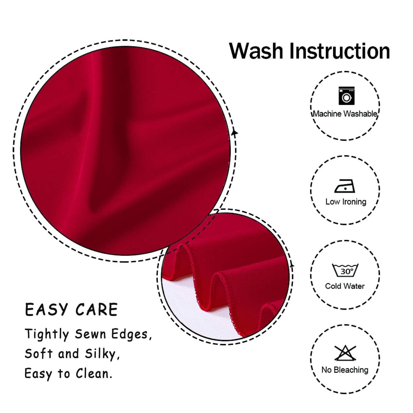 2 PCS 5x7ft Red Backdrop Curtains WrinkleFree For Wedding Photography