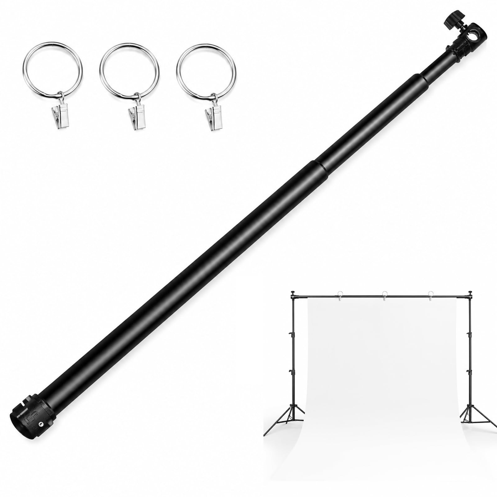 118″”/3M Aluminum Alloy 3 Section Telescopic Background Support Cross Arm Cro…