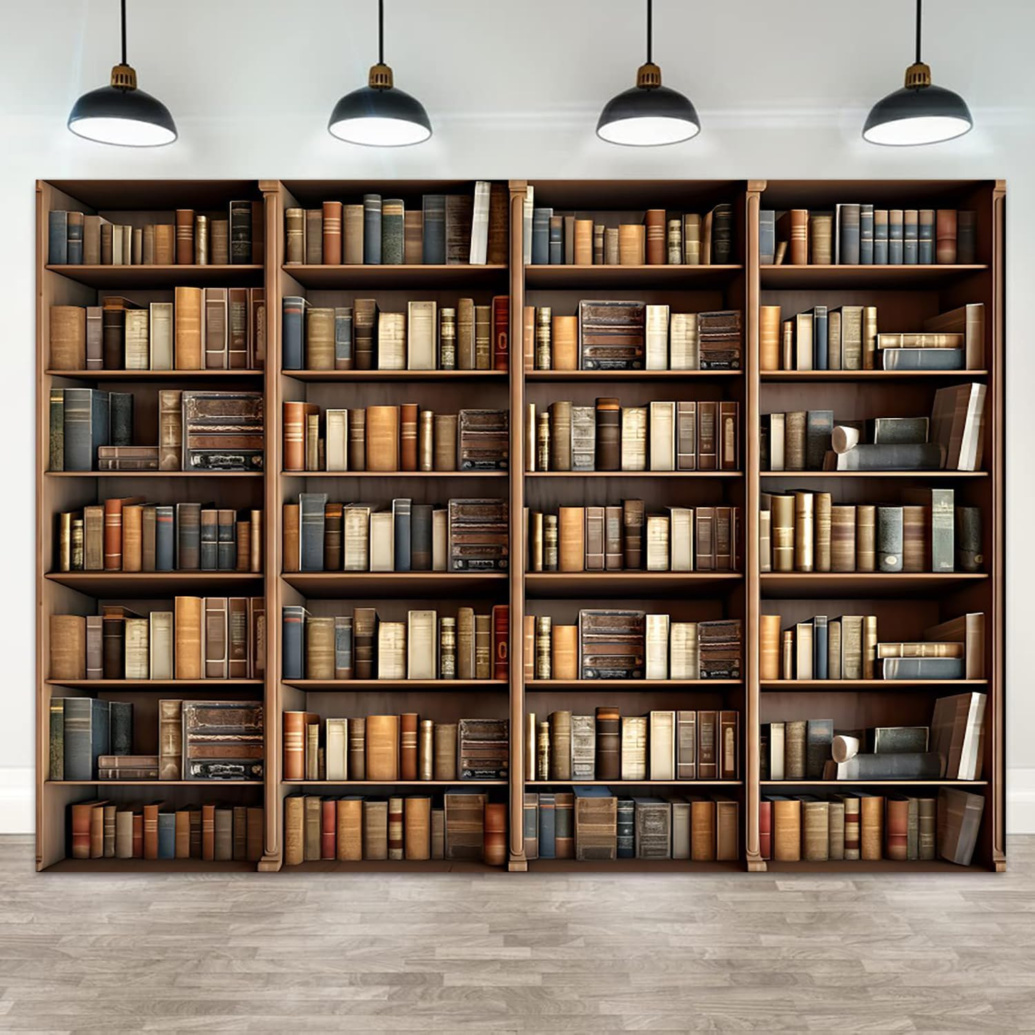 15X8Ft Bookshelf Backdrop Vintage Bookcase Theme Photography Background Books An