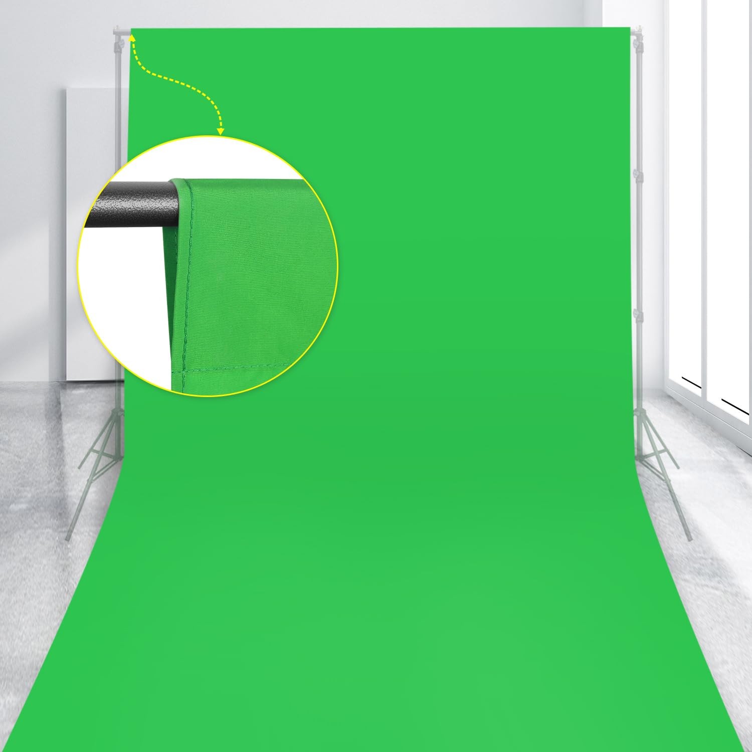 Green Backdrop 10×20 FT Screen Photography Video Recording Polyester Fabric