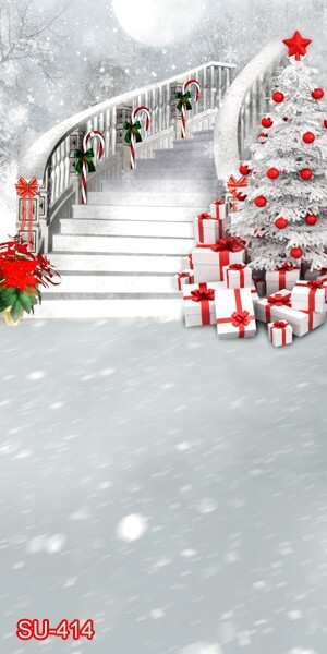 10’x20′ CP Christmas Season Scenic Microfiber Fabric background backdrop SU412