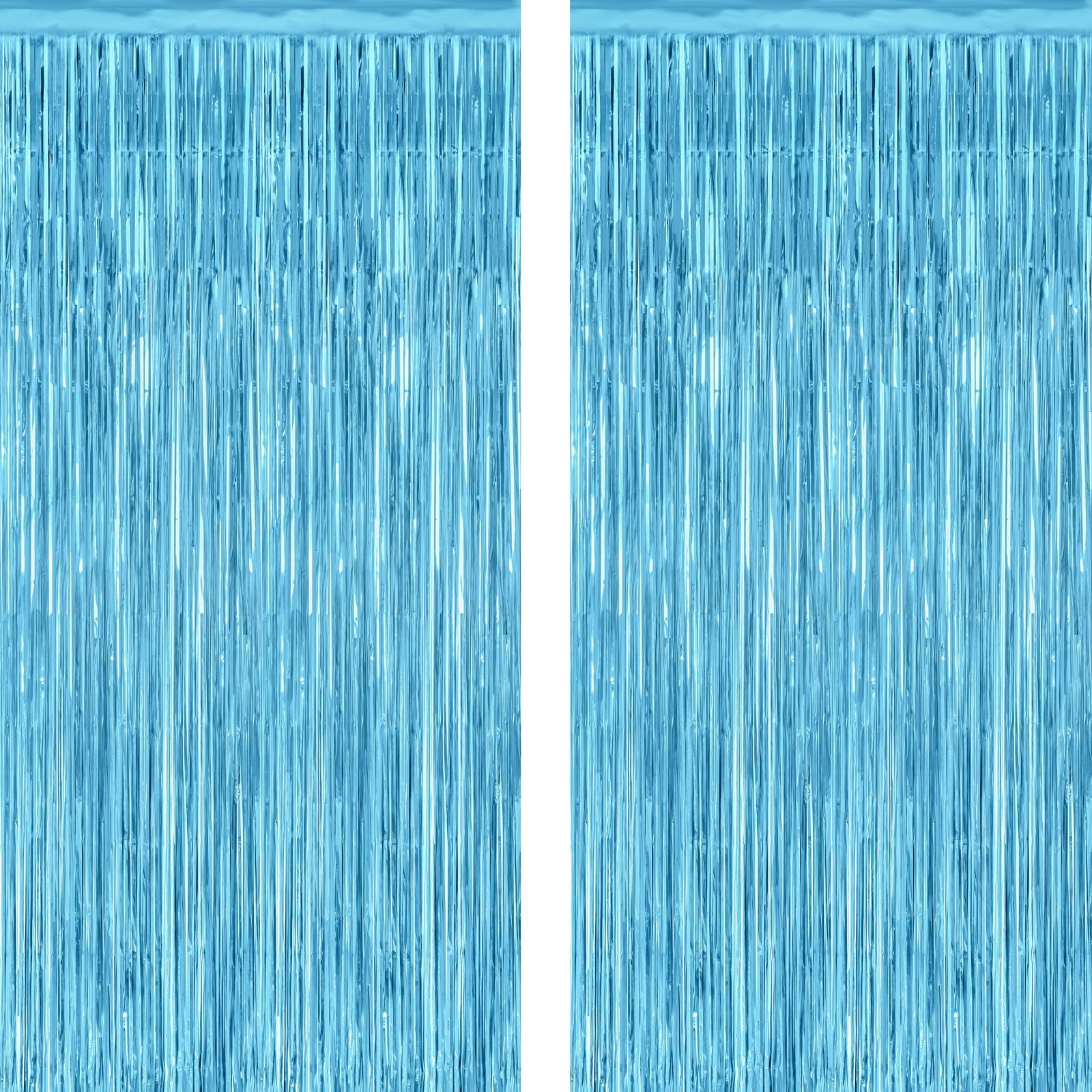 2 Pack Tinsel Backdrop Birthday Party Streamer Fringe Curtains Foil Backdrop