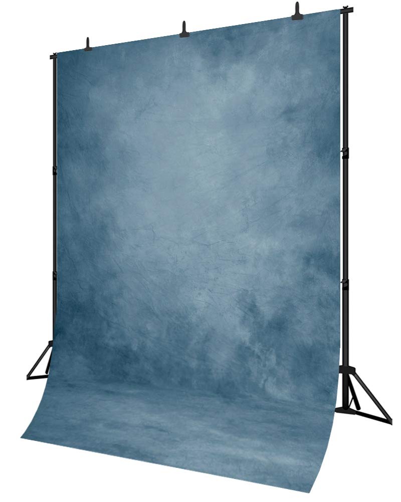 5x7ft Graduation Backdrops for Photography Retro Abstract Blue Solid Color Art P