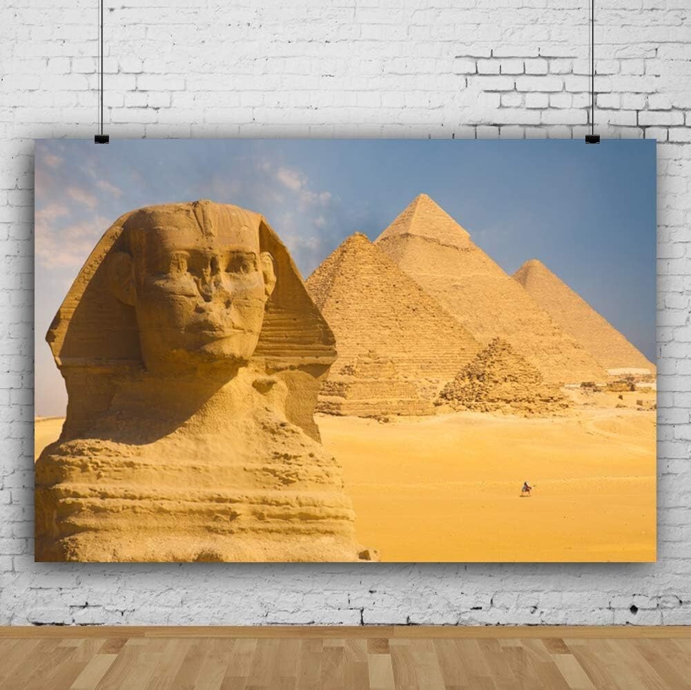10x8ft Egyptian Pyramids Backdrop for Photography Ancient Egypt Sphinx studio