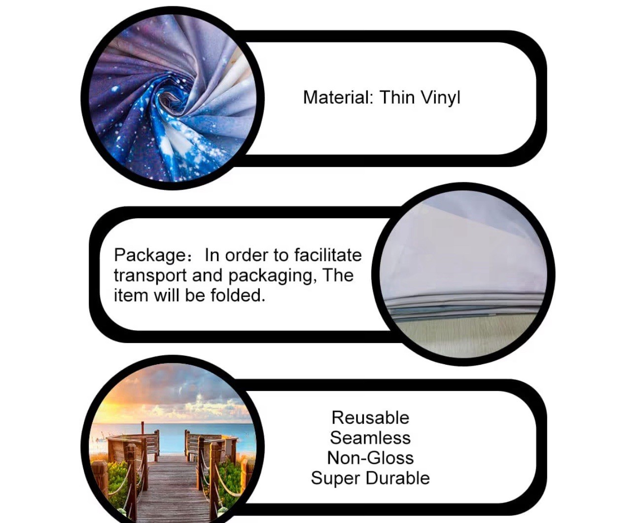 10×10 Ft Tropical Balcony Sea Beach View Tapestry Seaside Photo Backdrop