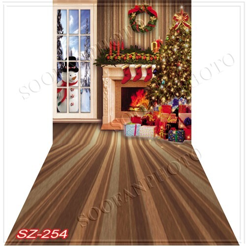10’x20’CP Christmas Season Scenic Microfiber Fabric background backdrop SZ254