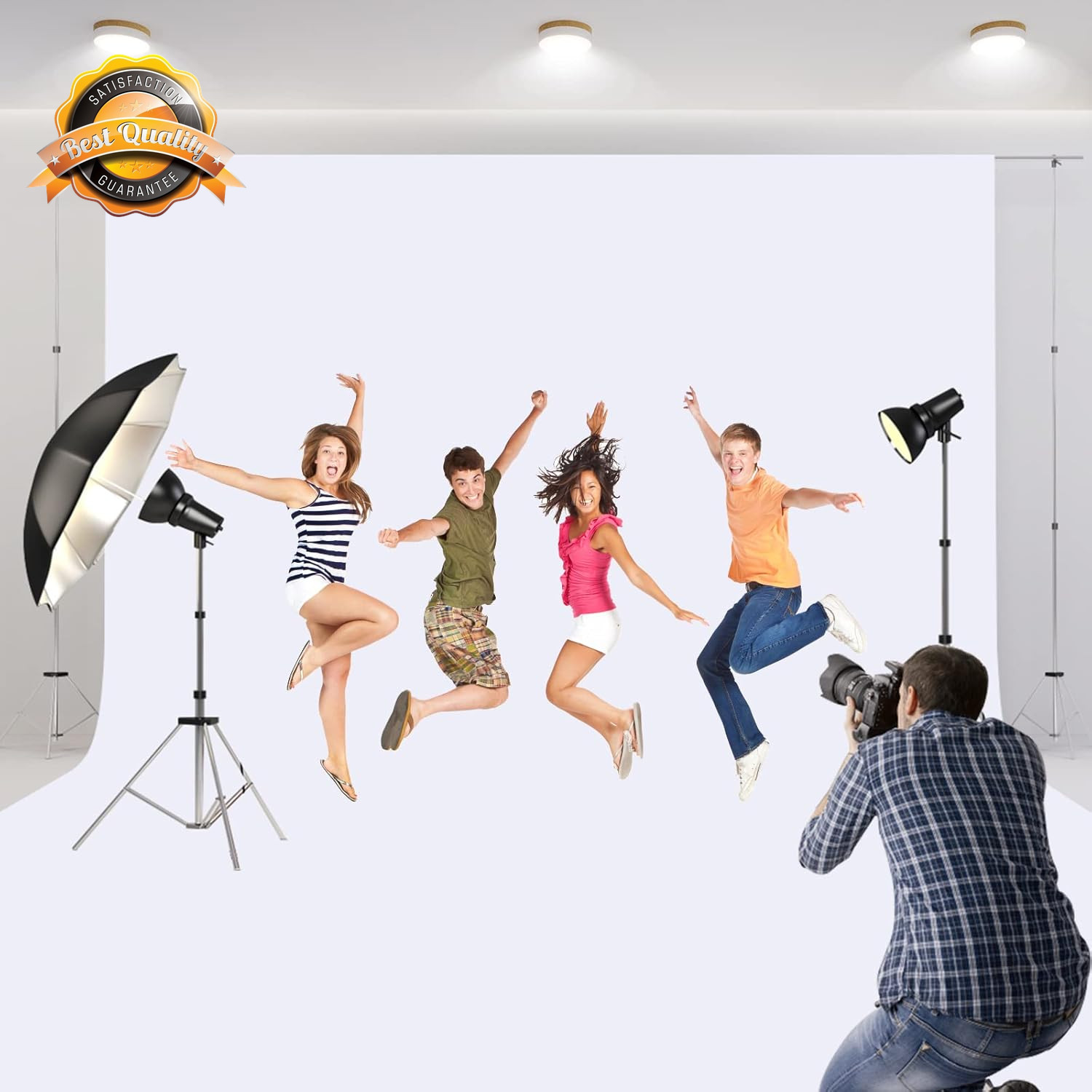 10X10 FT White Backdrop Background for Photography, Large Pure Photo Backdrop Cu