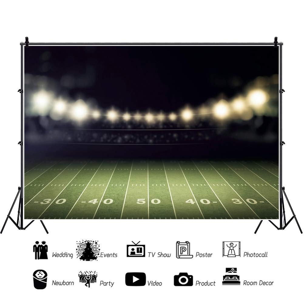 Football Stadium Backdrop 10x8ft Fabric Kids Theme Game Day Party
