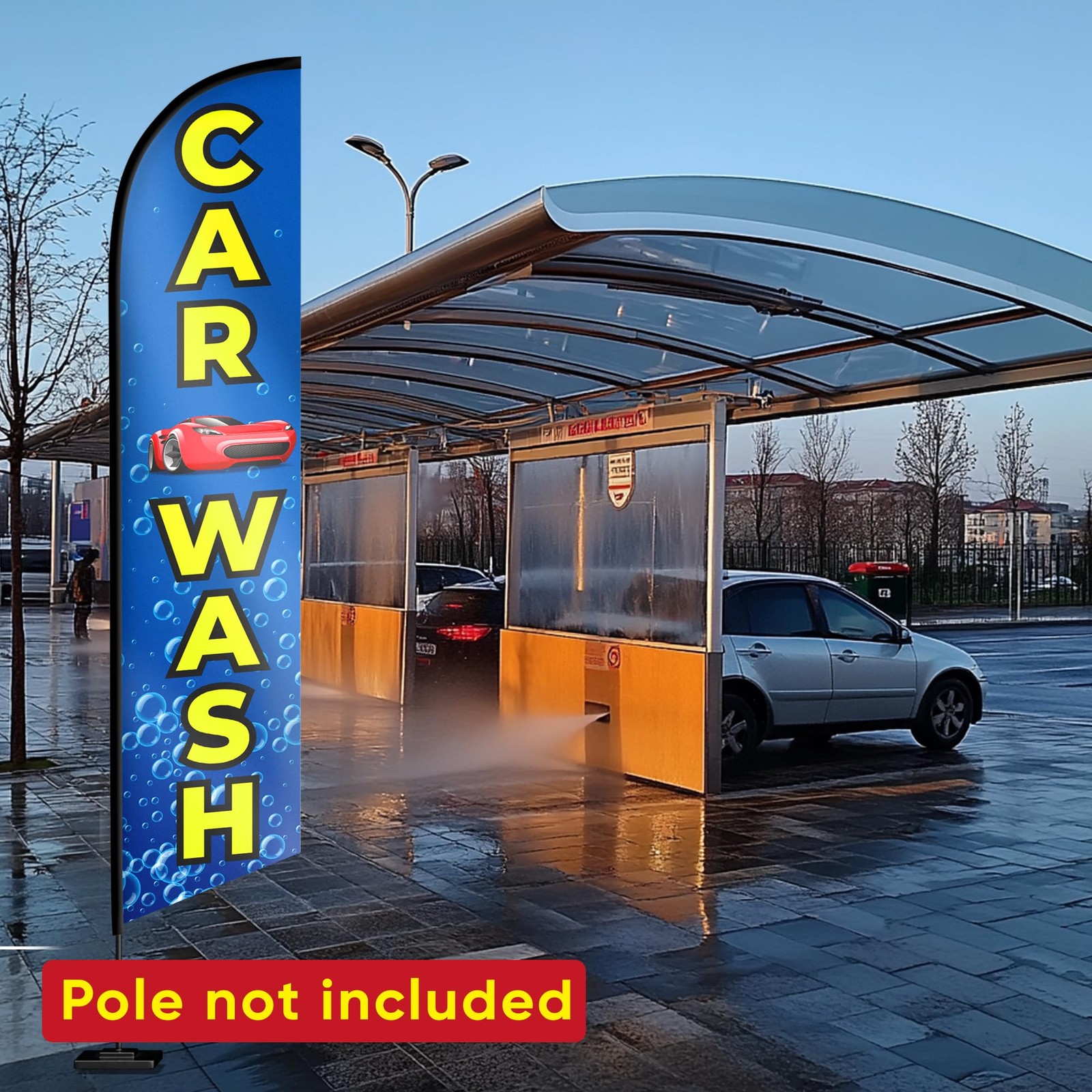 Car Wash Sign Feather Flag – Feather Flags for Business – Business Banner – F…