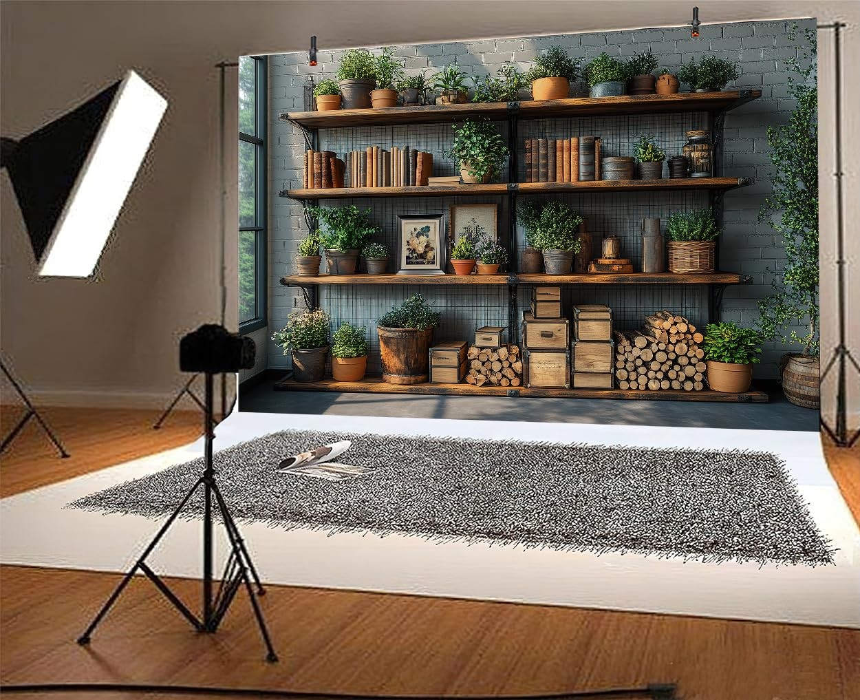7X5ft Podcast Office Photo Backdrop Photography Background, Zoom 7X5FT, Green