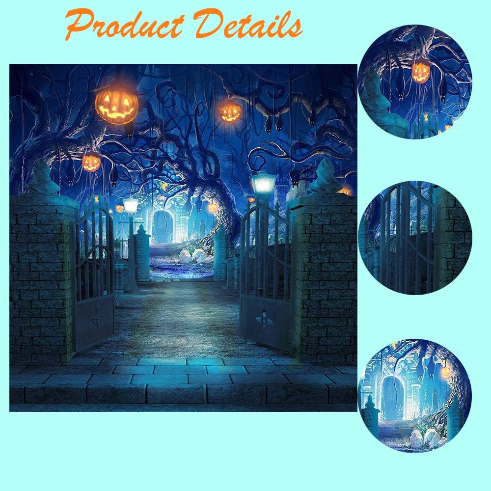 8×8 FT Halloween Theme Pictorial Cloth Seamless Photo Backdrop Prop TP263B