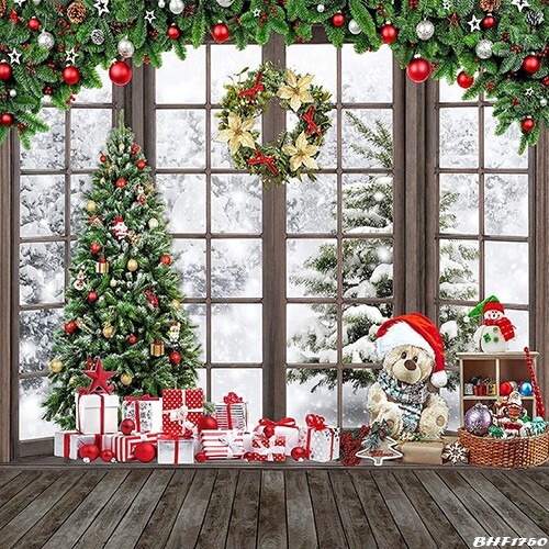 10’x10′ CP Christmas Season Scenic Microfiber Fabric background backdrop BHF1750