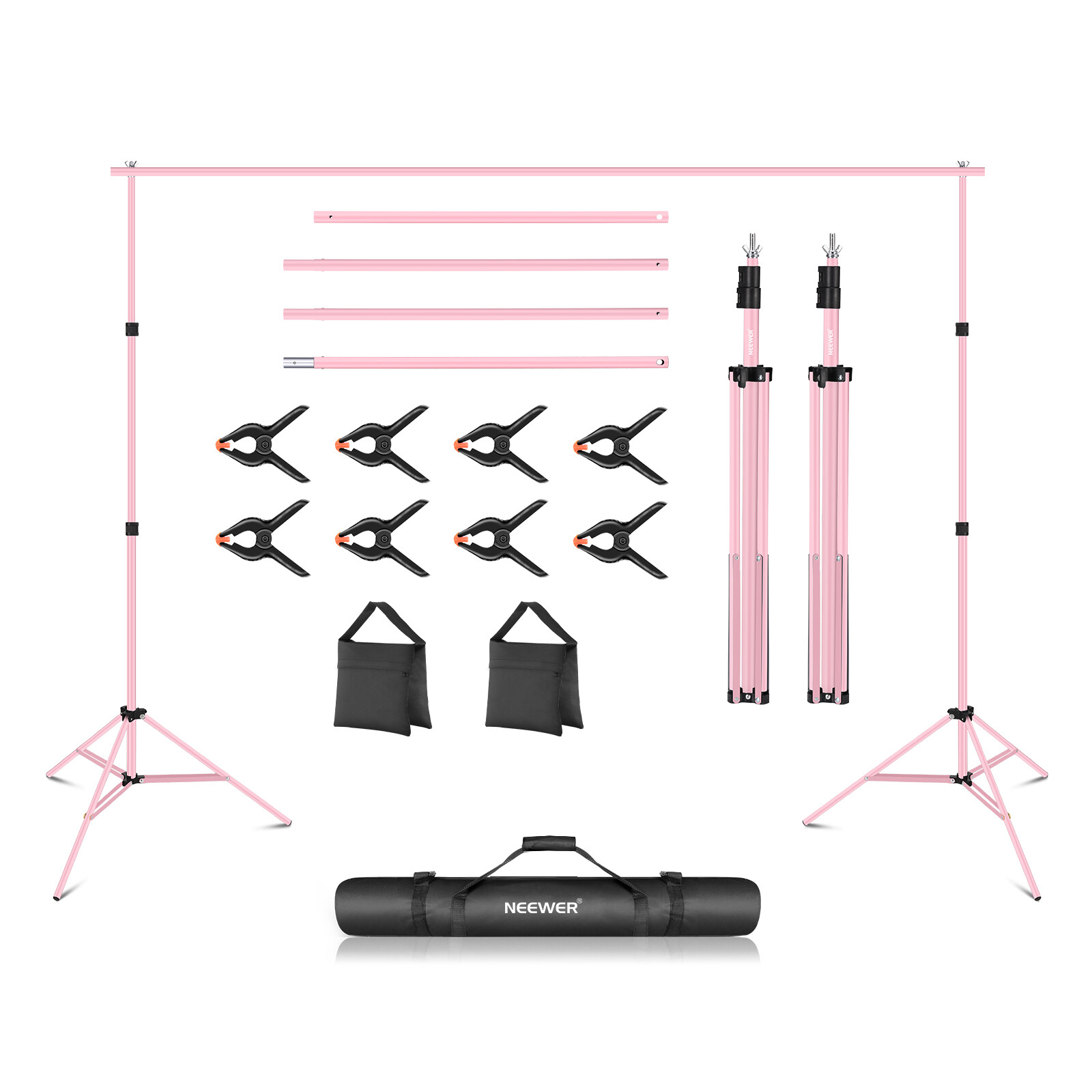 NEEWER Photo Studio Backdrop Support System Background Stand with 4 Crossbars