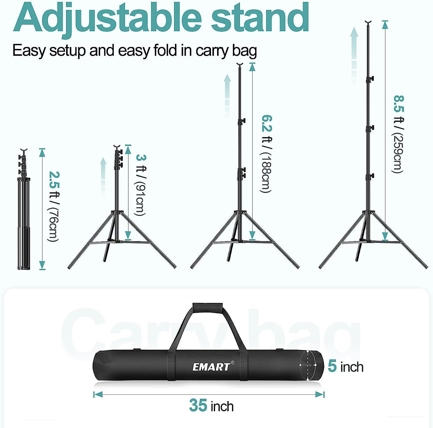 Backdrop Stand 8.5 X 10 Ft Photo Backdrop Stand, Adjustable Photography NEW
