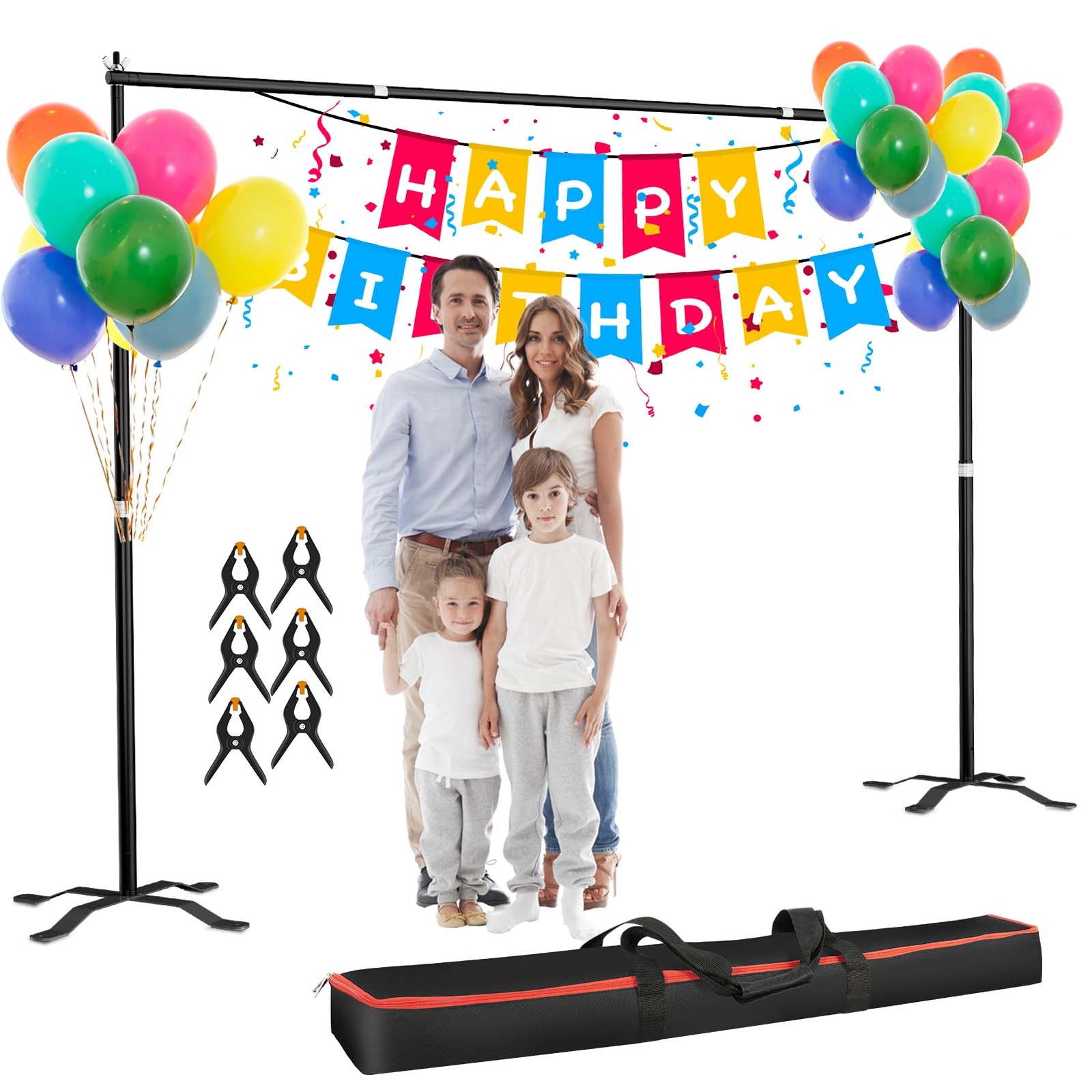 10×8.5ft(WxH) Upgraded Heavy Duty Backdrop Stand, Pipe and Drape Stand Kit wi…