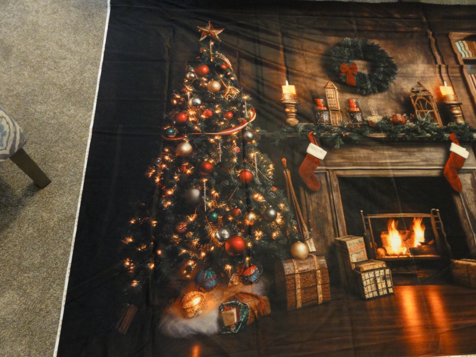 NEW KATE LARGE HOLIDAY CHRISTMAS PHOTOGRAPHY BACKGROUND (APPROX 87×60 IN)