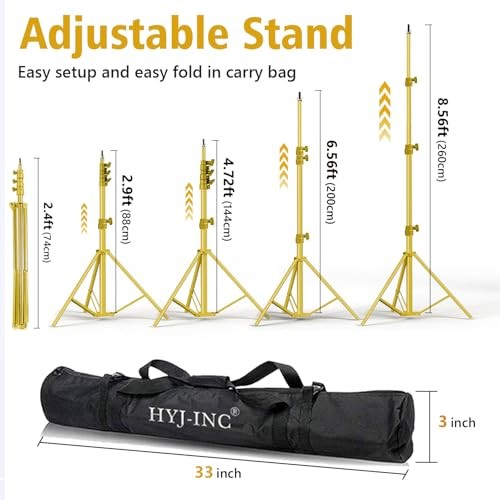 Backdrop Stand – Titanium Gold 10×8.5ft(WxH) Photo Studio Adjustable