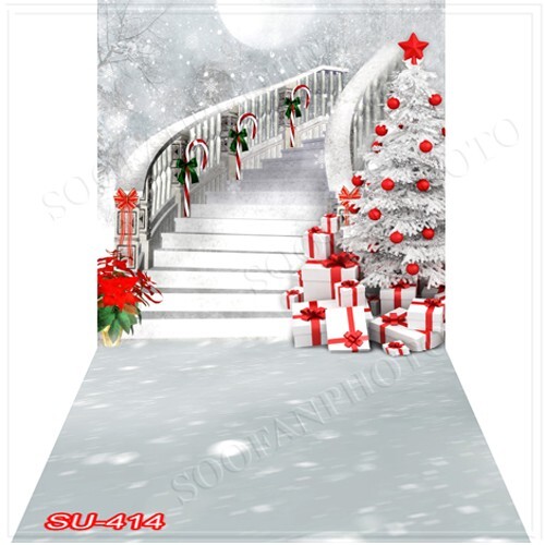 10’x20′ CP Christmas Season Scenic Microfiber Fabric background backdrop SU412
