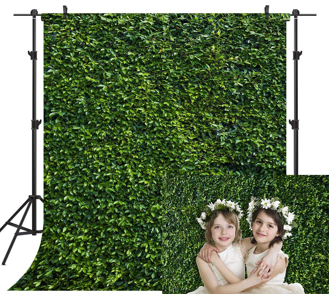 8x8ft Green Leaves Photography Backdrop Vertical Texture Seamless PCK41B