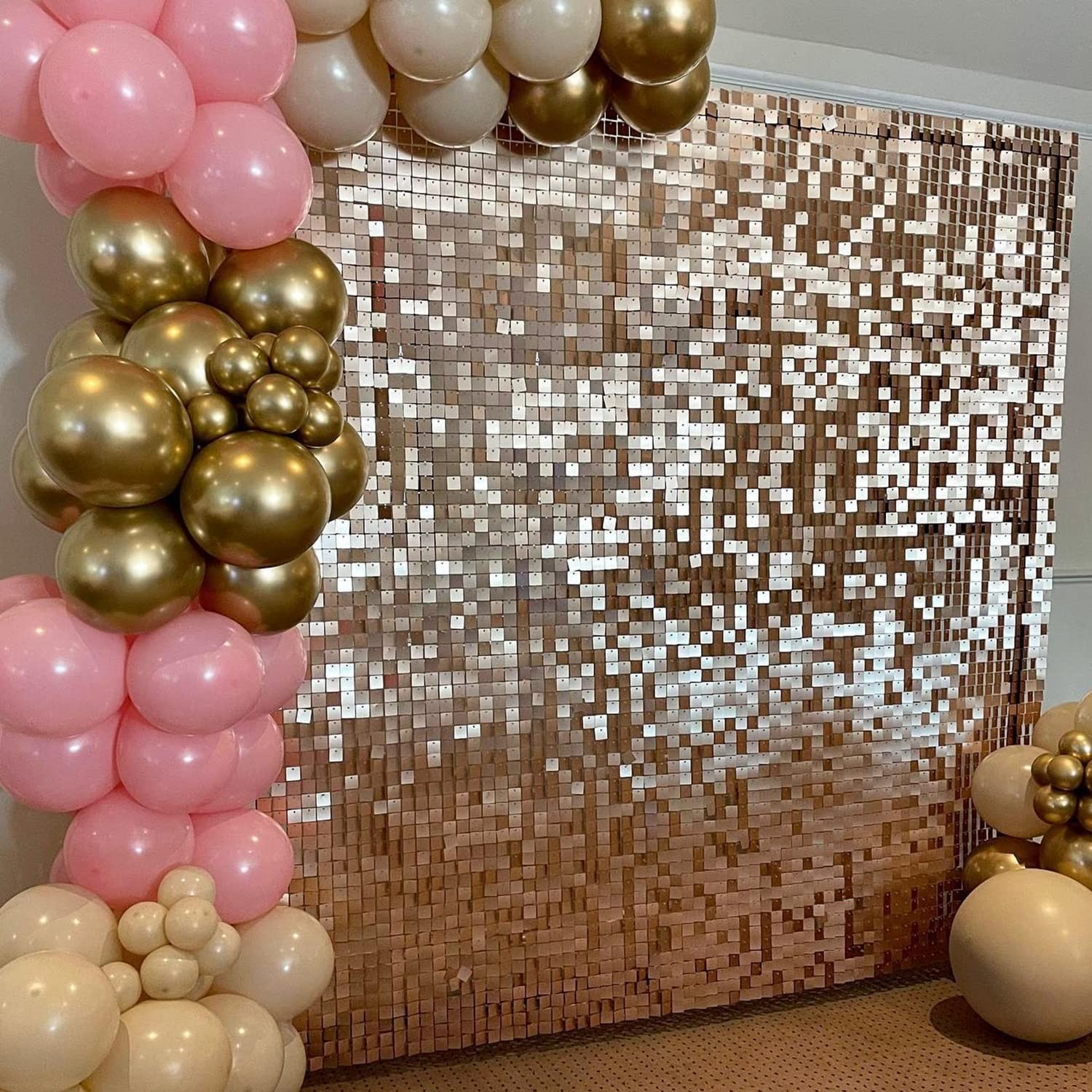 Shimmer Wall Backdrop Ppanels 24 Pieces Square Panel Diy Party Backdrop For Birt