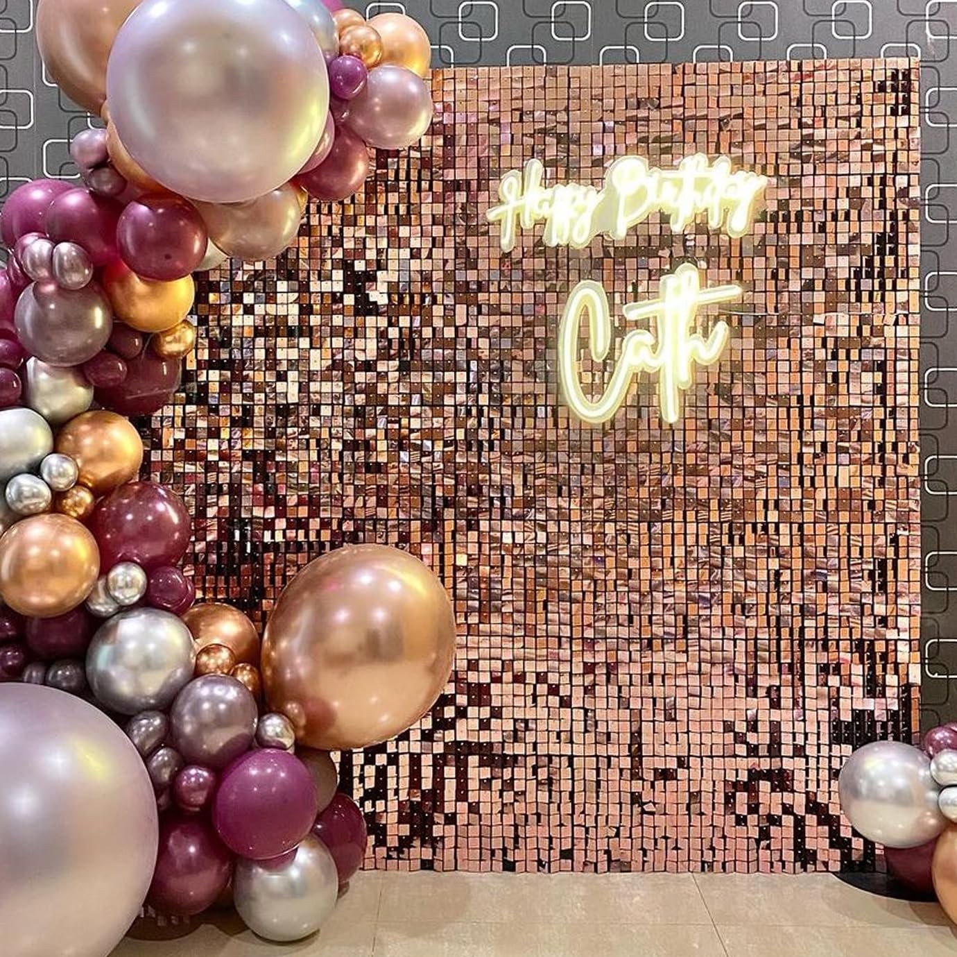 Shimmer Wall Backdrop Ppanels 24 Pieces Square Panel Diy Party Backdrop For Birt