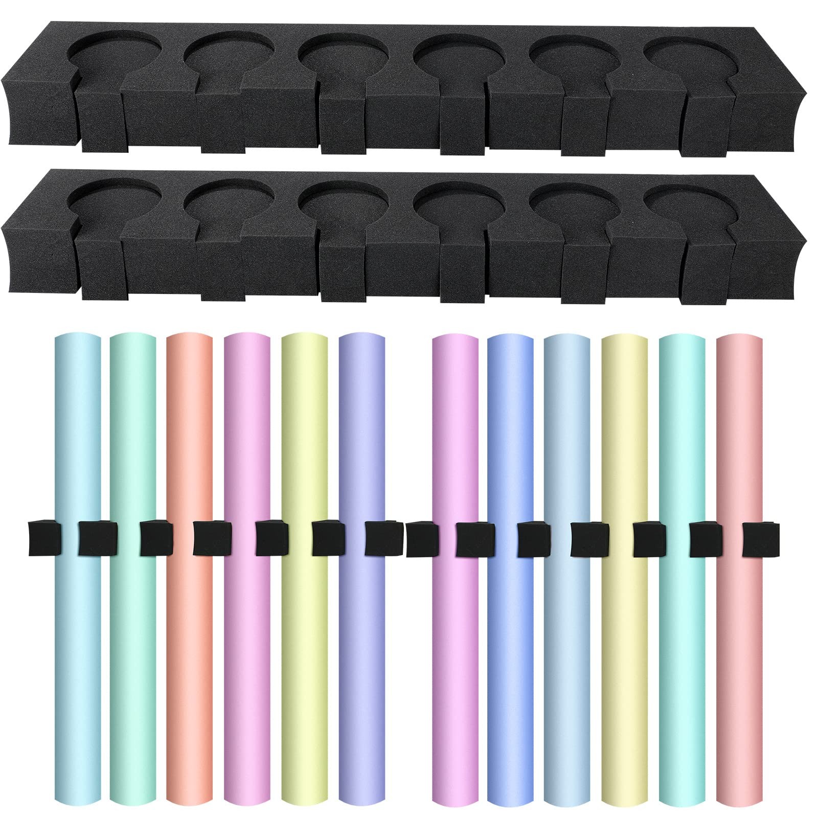 Colarr 2 Sets Seamless Paper Roll Storage Clip Photo Backdrop Wrap Paper Storage
