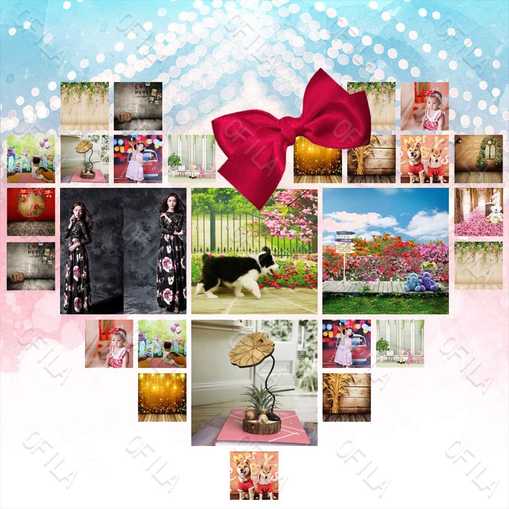 Valentines Fabric Backdrop 5x7ft Rustic Fireplace Decor Flowers Photo Studio