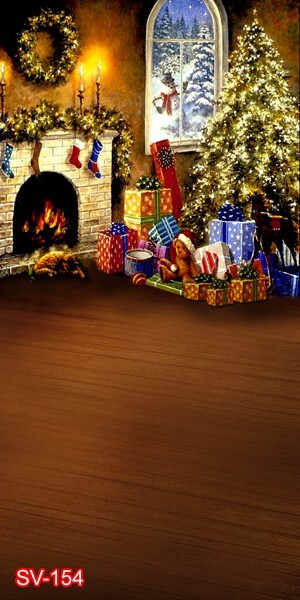 10’x20’CP Christmas Season Scenic Microfiber Fabric background backdrop SV154