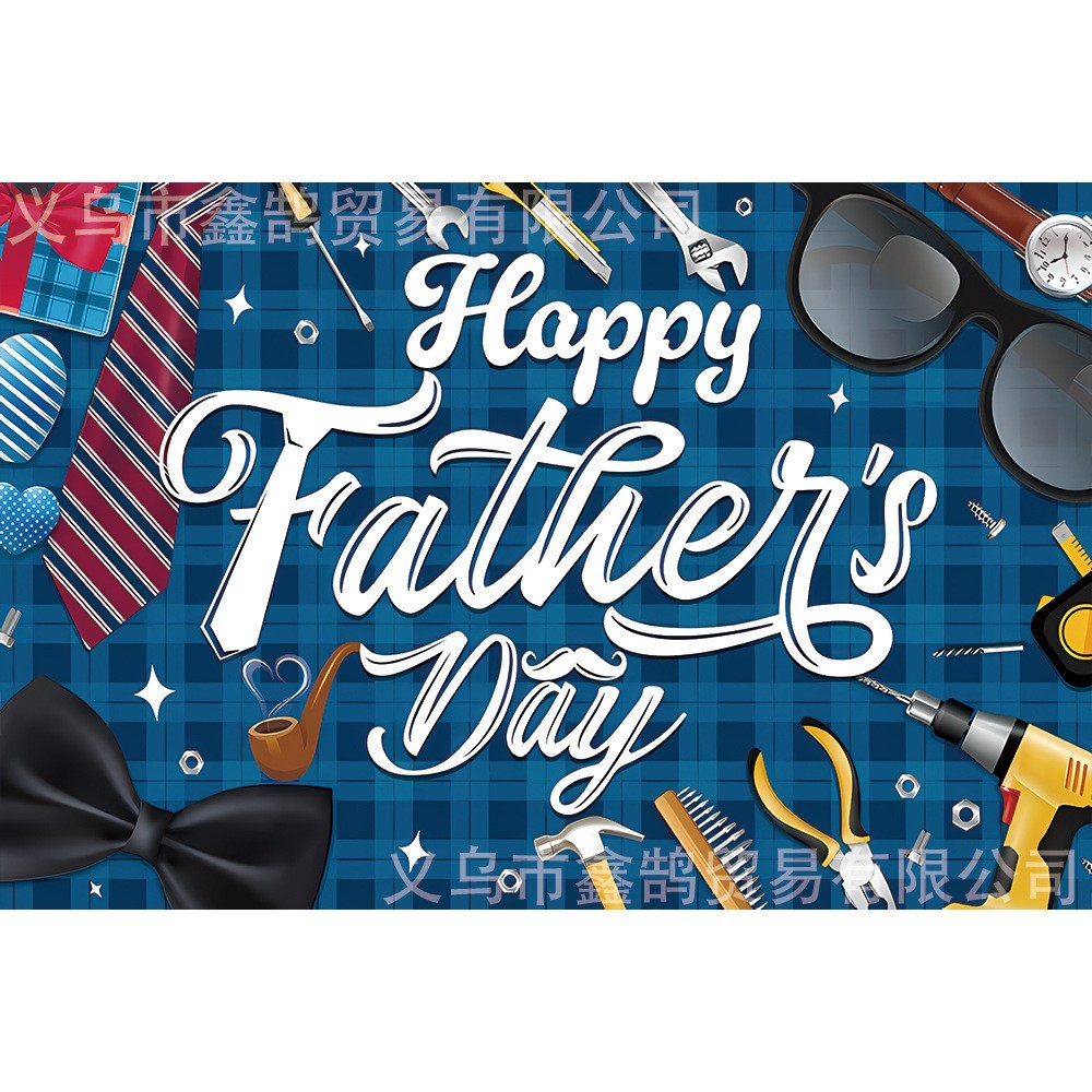 Happy Father’s Day Backdrop Banner Feliz Dia Del Padre Party Photo Background