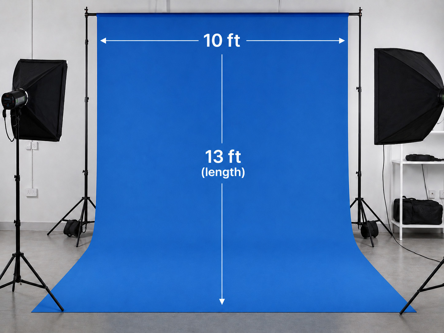 10 x 13 ft Muslin Blue Chromakey Backdrop Photo Studio