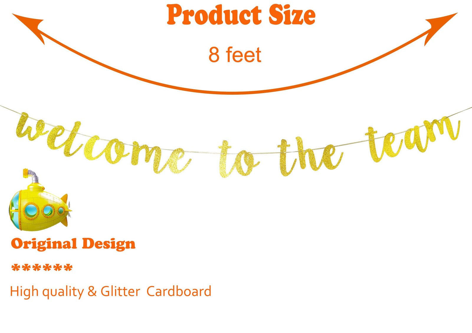 Etaredkj Gold Glitter Welcome to The Team Banner New Employee Member Welcome …
