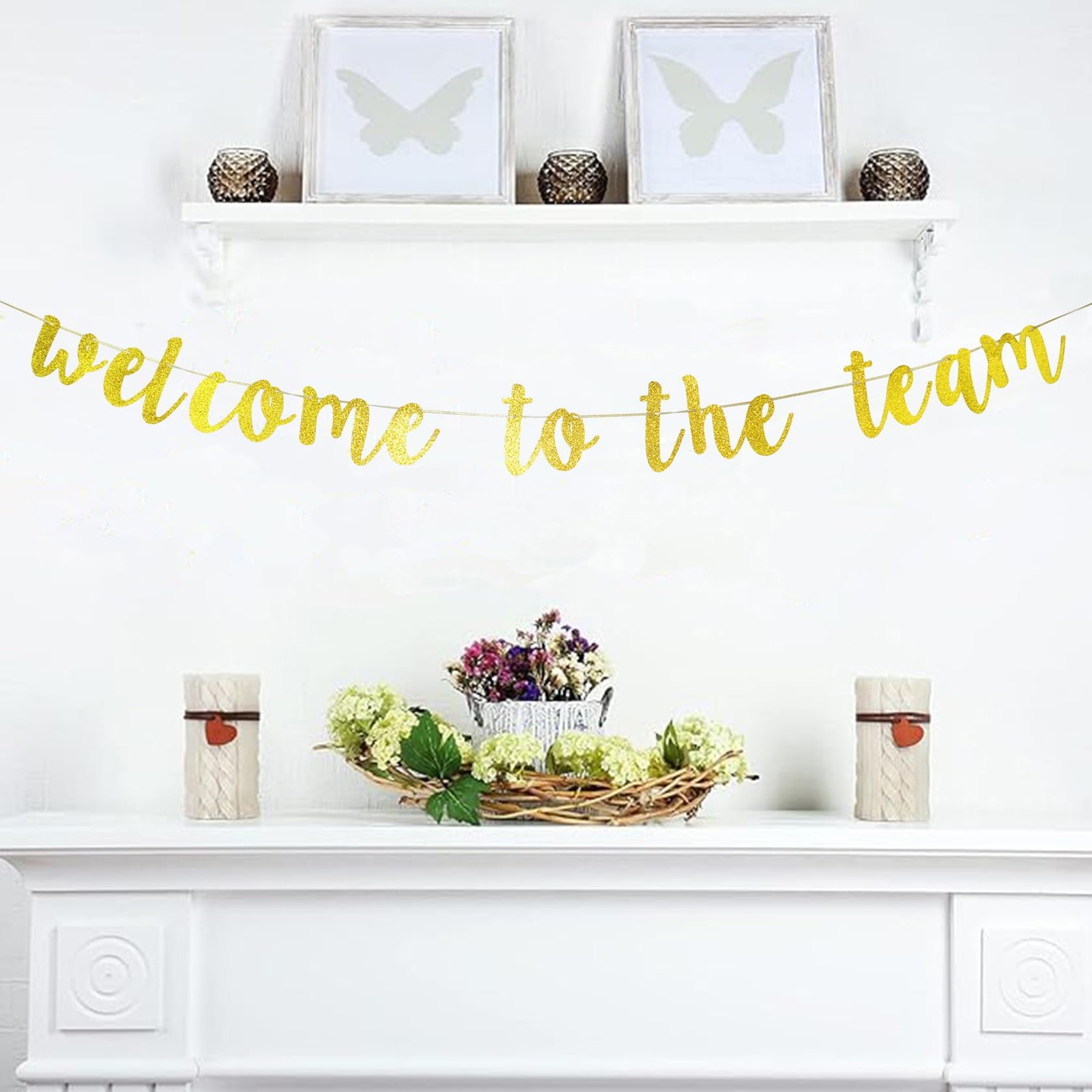 Etaredkj Gold Glitter Welcome to The Team Banner New Employee Member Welcome …