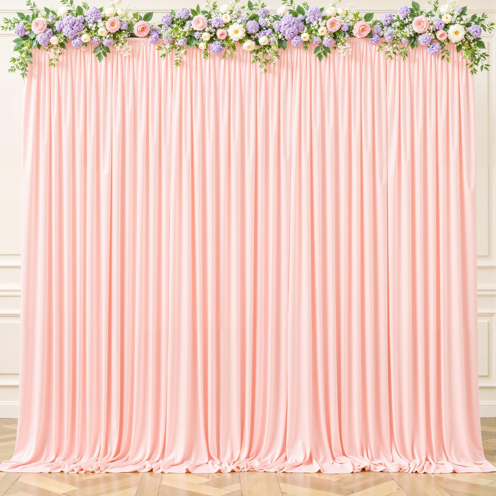 10x10ft Light Pink Backdrop Curtains for Baby Shower Wrinkle Free Pink Photo …
