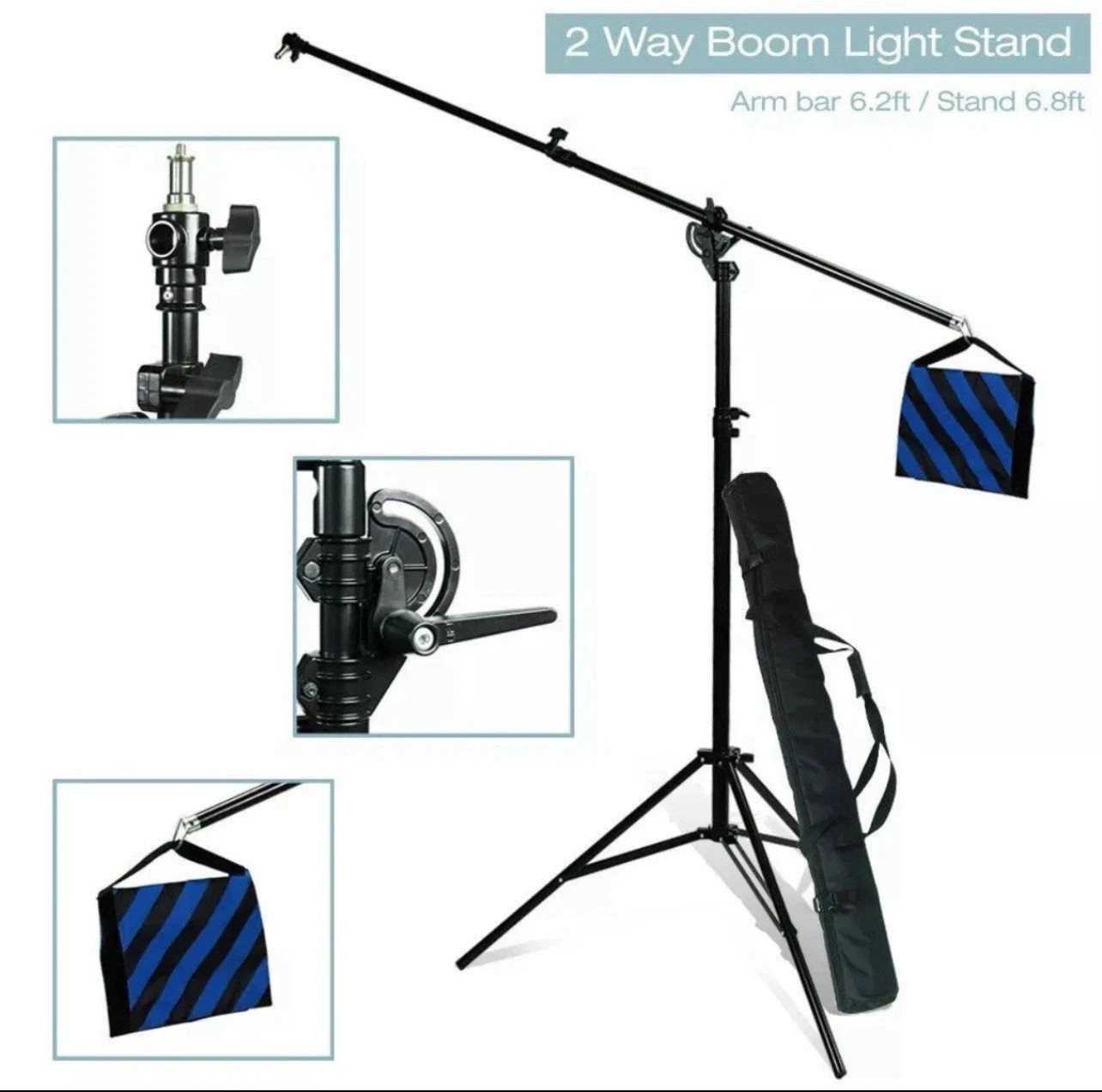 Photo/Video Bundle – 2x 6×9 Green Screens + 2x Boom Stands