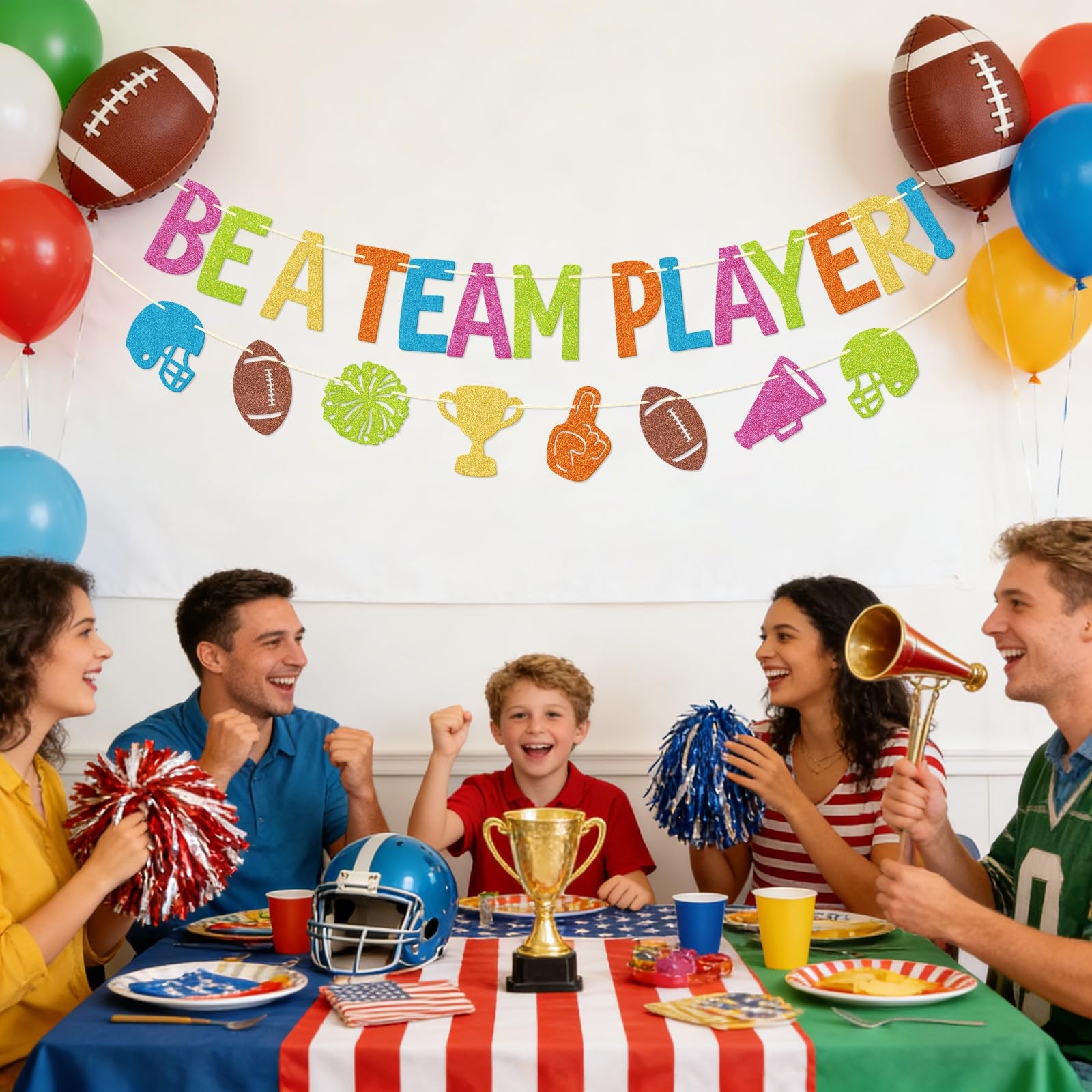 Football Classroom Banner – Be A Team Player Football Decorations – Sports Bu…