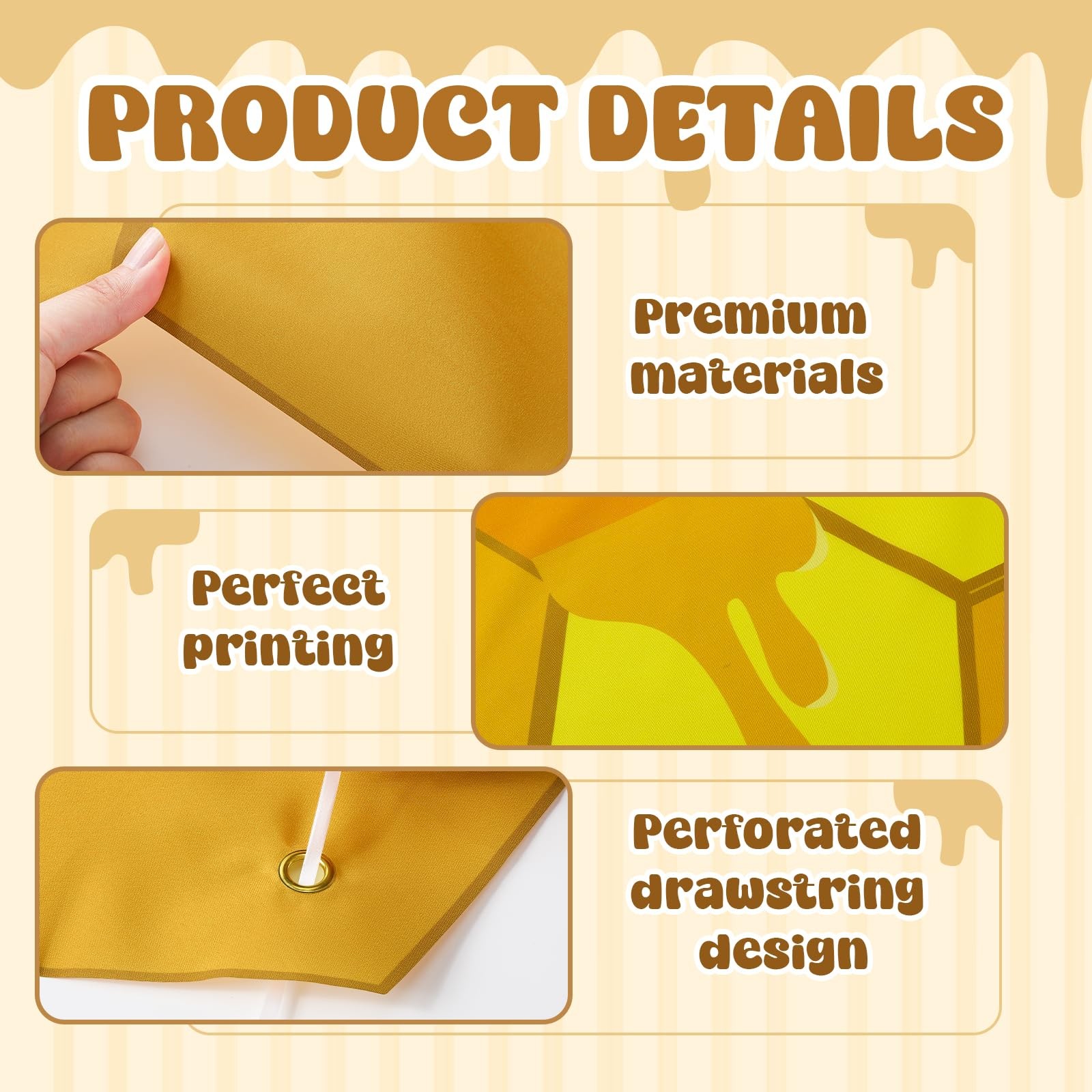 6.6 x 5.9 ft Large Honeycomb Backdrop Irregular Shaped Bee Backdrop Irregular…