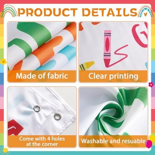 4PCS Church Banners with Scripture Religious Bible Verse Backdrops for Kids Chri