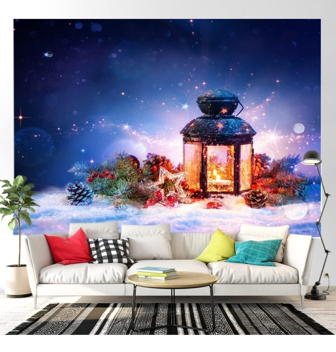 7x5ft Winter Snow Light Backdrop Snowy Scene Photo Christmas Backdrops for P…