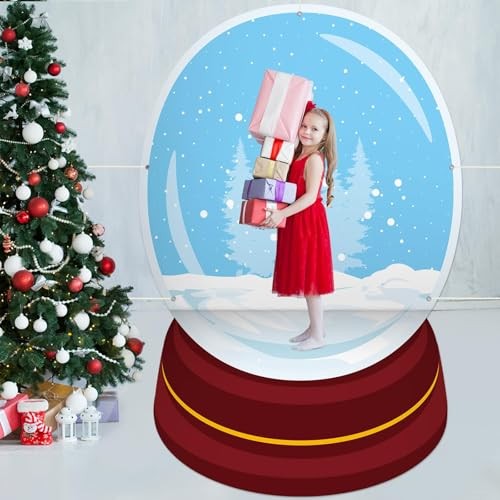 Christmas Photo Prop Background Christmas Snow Globe Backdrops Winter Snow