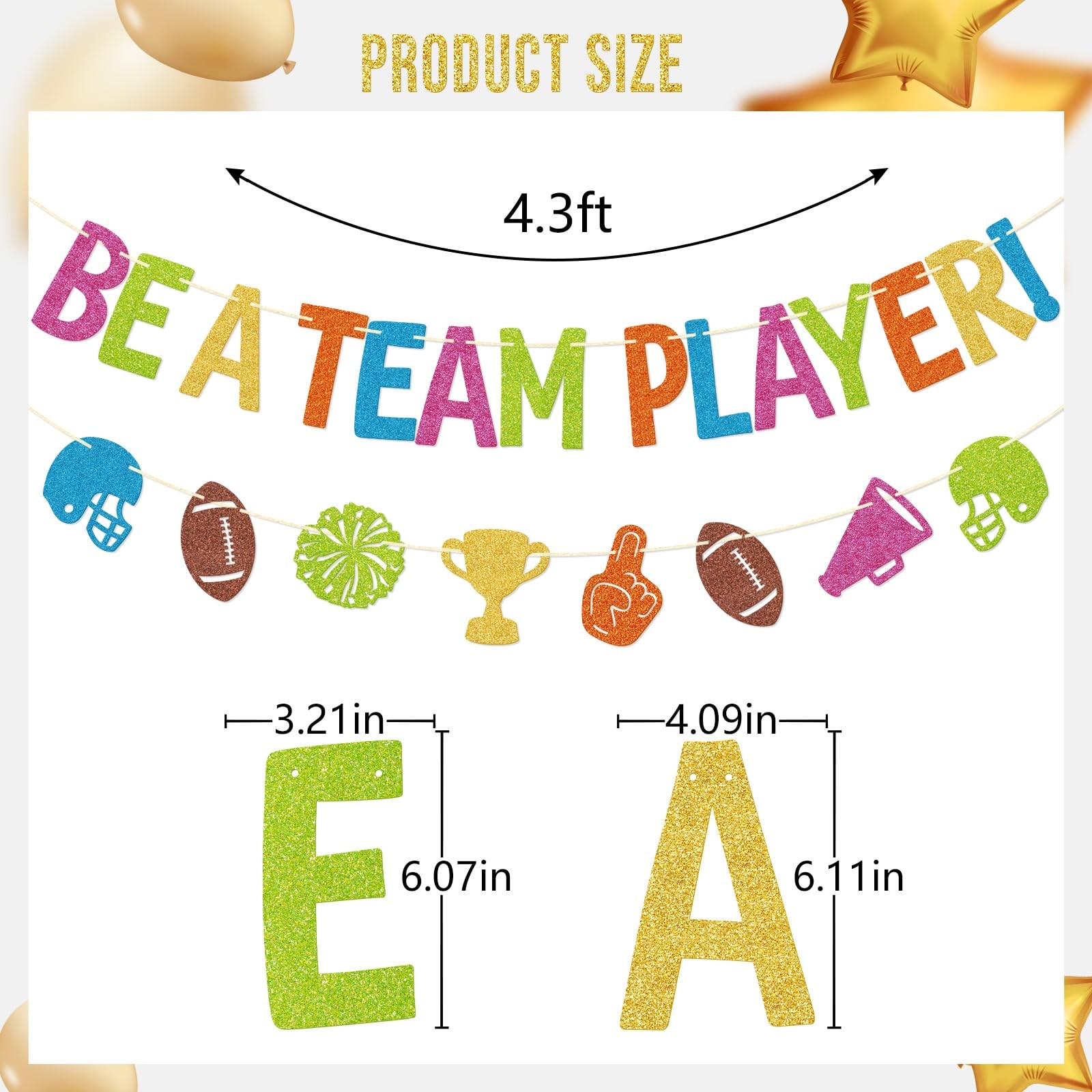 Football Classroom Banner – Be A Team Player Football Decorations – Sports Bu…