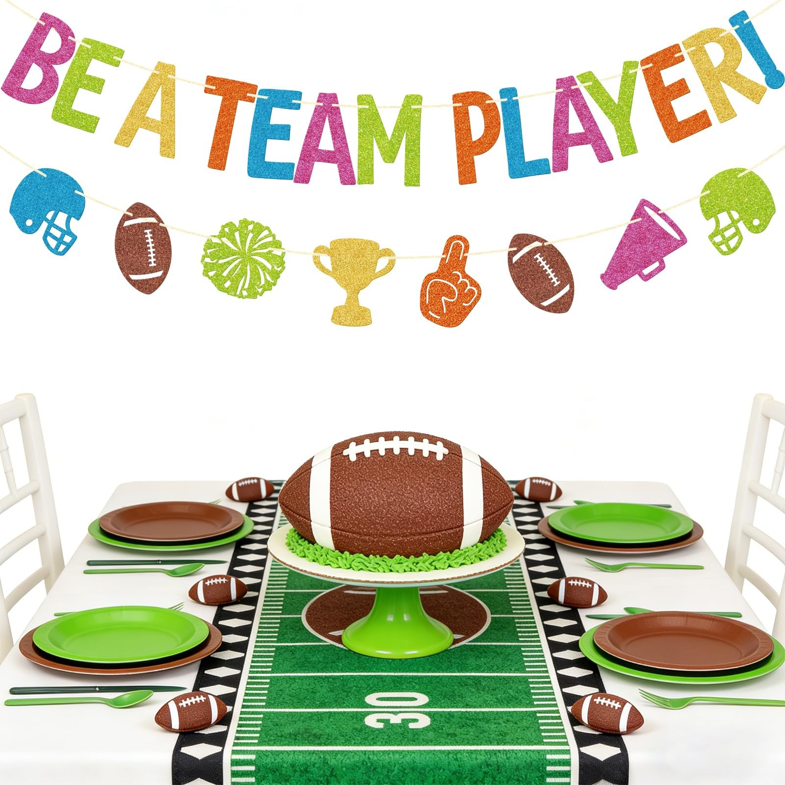 Football Classroom Banner – Be A Team Player Football Decorations – Sports Bu…