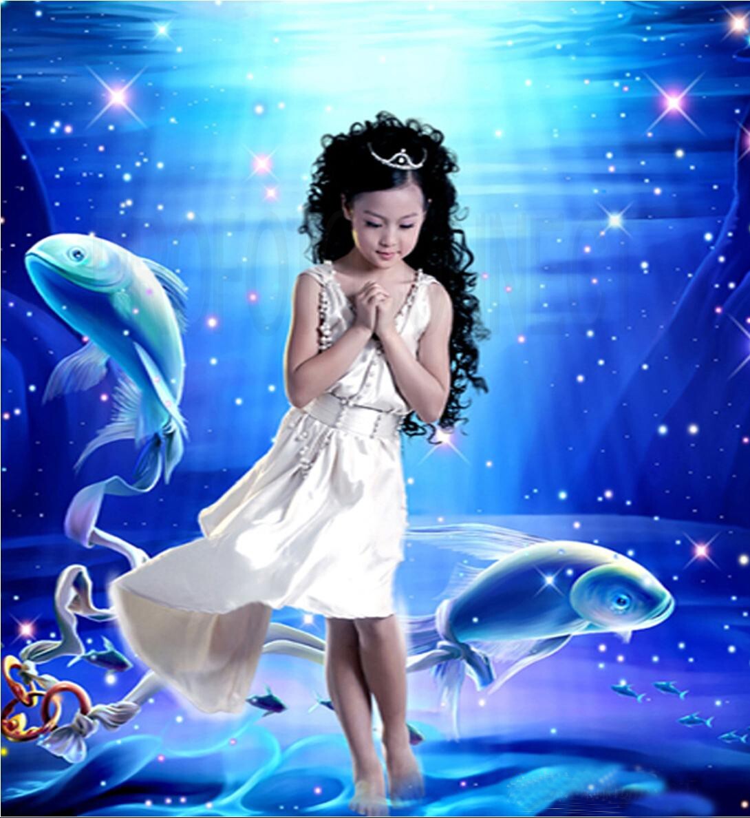 10*20 Ft Muslin 100% Hand Painted Photo Dreamy underwater Backdrop P3375