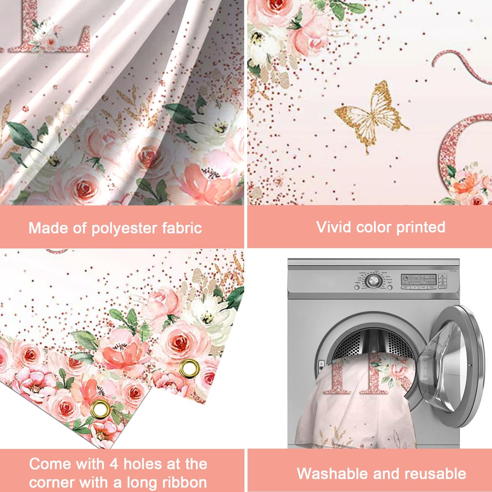 Girl Baby Shower Backdrop Banner Rose Gold It’s a Girl Baby Shower Decorations..
