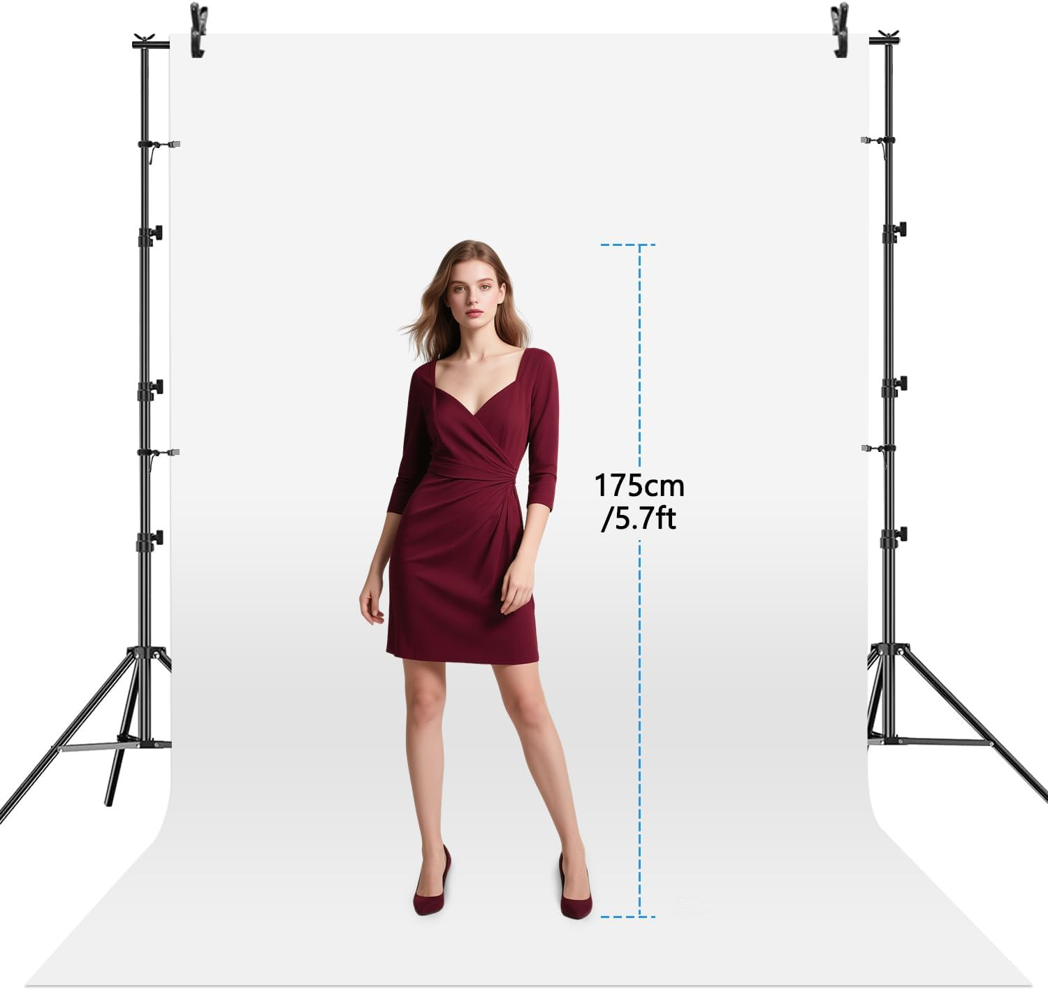 10 X 8.5 Ft Photography Photo Video Studio Background Stand Support Kit with Mus