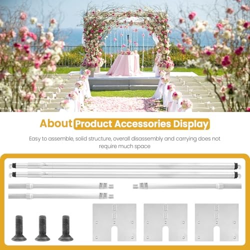 10ft x 20ft Adjustable Backdrop Stand Kit – Heavy Duty Pipe and Drape Stand