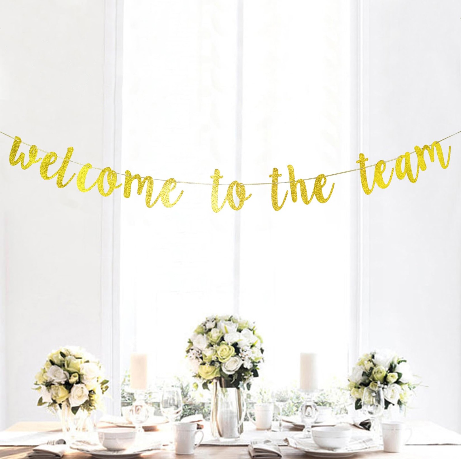 Etaredkj Gold Glitter Welcome to The Team Banner New Employee Member Welcome …