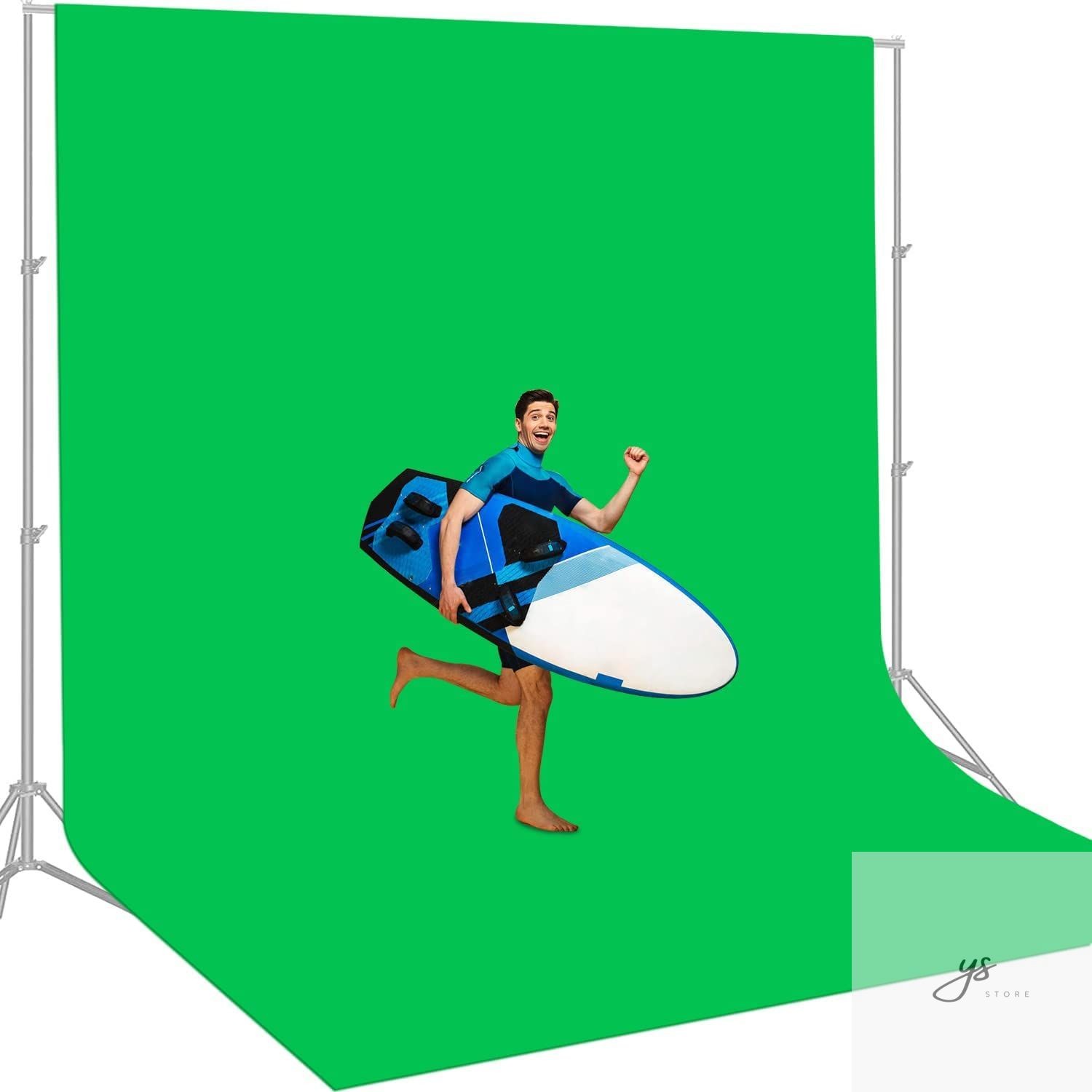 12 X 10 FT Large Green Screen Backdrop for Photography, GreenScreen Background