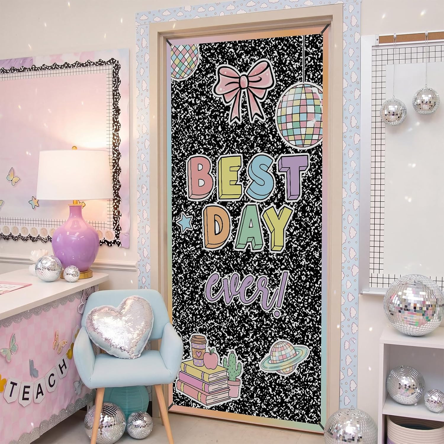 Classroom Welcome Door Cover Composition Notebook Back to School Banner Welcome