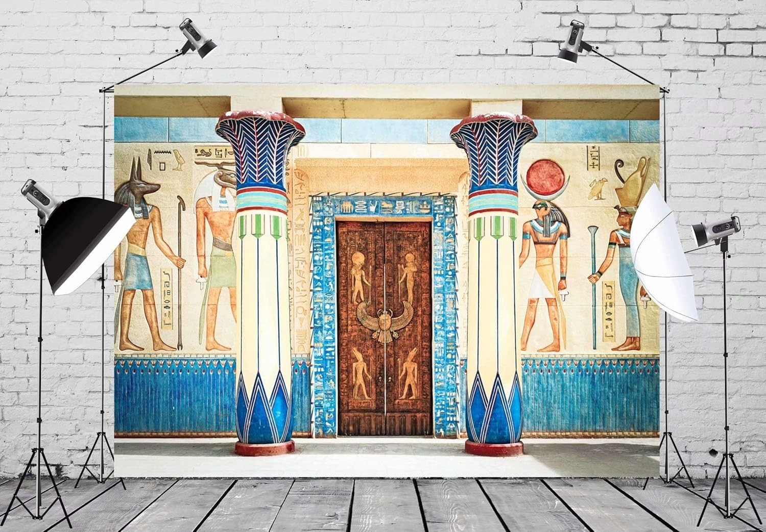 Polyester 5x3ft Egyptian-Themed Backdrop – Ideal for Portraits & Celebrations