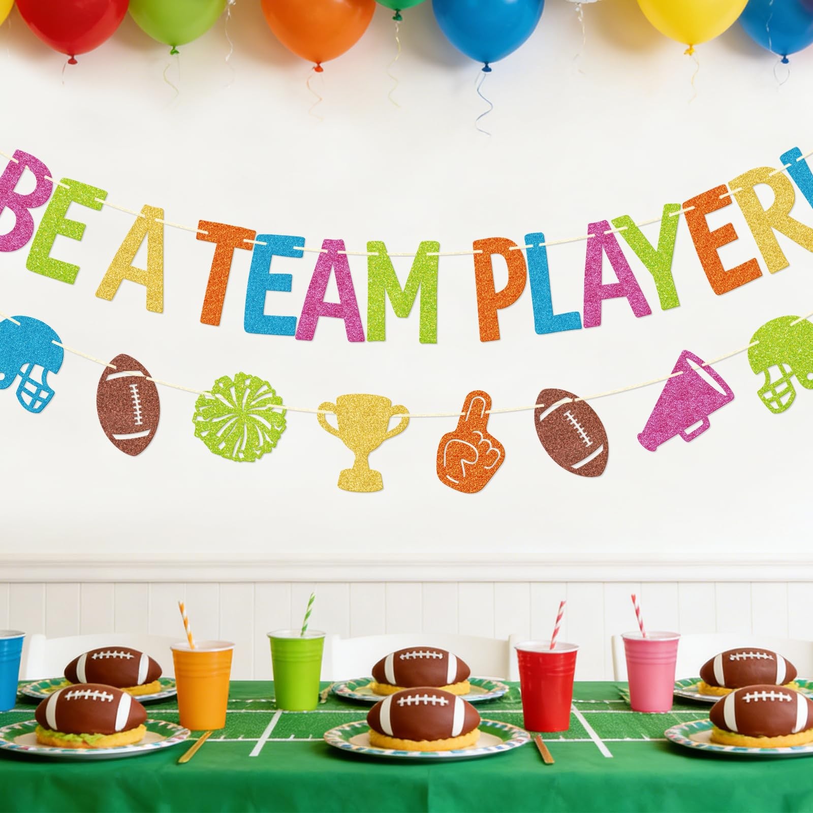 Football Classroom Banner – Be A Team Player Football Decorations – Sports Bu…
